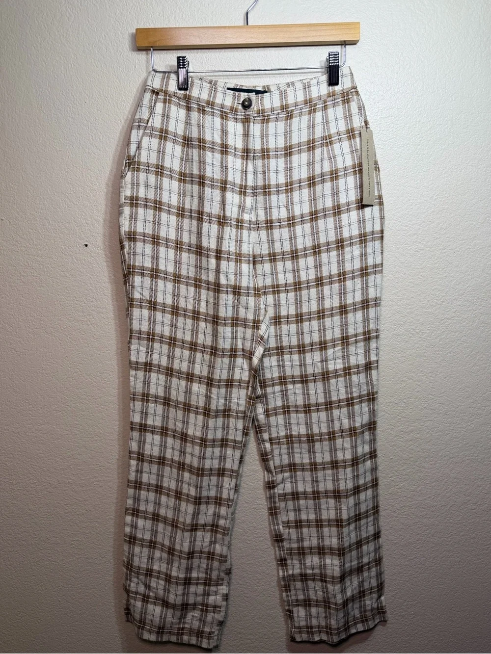 Reformation Verano Linen Check Plaid Pants 2 Fall Academia Autumn Preppy